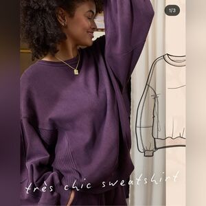 Aerie Plum Crewneck Sweatshirt